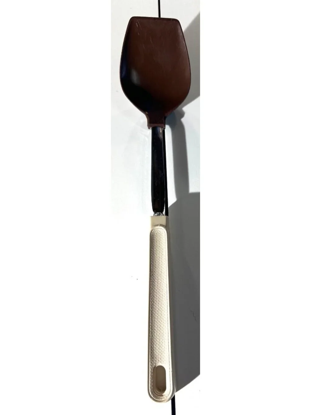 Vintage Ekco USA Brown & Beige Spatula With Heat-Resistant Head 400°F Max